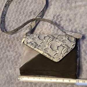 Snakeskin crossbody handbag